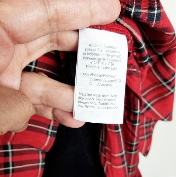 MADEWELL Studio Ruffle Hem Top in Plaid - Picture 8 of 8